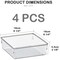 Acrimet Drawer Organizer Modular, Box Tray Storage Bins ( 4 Pieces) (Clear Crystal Plastic), 4PK 973.4 - alternate 5