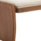 Homeroots 48in Beige and Brown Fabric and Solid Wood Upholstered Bench 668860 - alternate 3