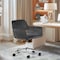 Homeroots Gray and Silver Adjustable Height Swivel Rolling Office Chair 568086 - alternate 5