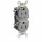 Leviton Straight Blade Receptacle, 5-15R, 15 A, 125V AC, Self-Grounded MT820-GY - alternate 1
