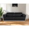Homeroots 89" Black And Silver Leather Sofa 551593 - alternate 1