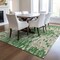 Homeroots 9' X 12' Green And Gray Striped Washable Indoor Outdoor Area Rug 596672 - alternate 3