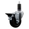 Service Caster 3.5'' Soft Rubber Swivel 1-1/4'' Expanding Stem Caster with Brake SCC-EX20S3514-SRS-PLB-114 - alternate 1