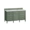 James Martin Vanities Brittany 60'' S Vanity, Smokey Celadon w/ Ethereal Noctis Top w/FreePower Wireless Charger 650-V60S-SC-FENC - alternate 4
