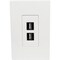 Tripp Lite Single-Gang 2-Port Wallplate Keystone Cat5/6 USB/HDMI/DP/RCA TAA N080-102 - alternate 4