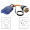 Ac Works Power Strip Cord, STW, 5-15/20R, SS2-50P, 1.5 ft., Orange SS2CBF520 - alternate 5