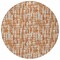 Homeroots 8' Terra Cotta Tan And Ivory Round Abstract Washable Indoor Outdoor Area Rug 602535 - alternate 6