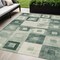 Homeroots 5' X 8' Green And Ivory Geometric Washable Indoor Outdoor Area Rug 605032 - alternate 1