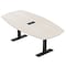 Skutchi Designs Arc Boat Conference Table With Power, 48 in W, 84 in L HAR-ABOT-48X84-T.BK-K458-EBLK - alternate 1