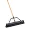 Libman Smooth Surface Push Broom, 24 in Sweep Face, 3 in L Trim, Hardwood Bristle, 66 in L, Bolt-On, Natural 1294 - alternate 1