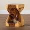 Bali & Pari Rapha Hand-carved Suar Wood Side Table 259-14285-ZORO - alternate 8