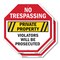 Signmission No Trespassing Private Property Vio, 10 inch X 10 inch, Aluminum Metal Signs, 2PK OC-A-2PACK-10-99 - alternate 1