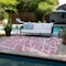 Homeroots 3' X 5' Pink and Ivory Abstract Washable Non Skid Indoor Outdoor Area Rug 559301 - alternate 6