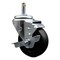 Service Caster 3.5'' Hard Rubber Wheel Swivel 7/16'' Grip Ring Stem Caster with Brake SCC-GR20S3514-HRS-TLB-716138 - alternate 1