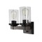 Jonathan Y Bungalow 15" 2-Light Iron/Seeded Glass Rustic Farmhouse LED Vanity Light, Oil Rubbed Bronze JYL7508A - alternate 9