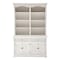 Homeroots 87" White Wood Sideboard with Hutch and Two Drawers 397129 - alternate 1