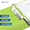 Davis Group Premium Economy, Angle D Ring, Binder, (Lime Green, 1.5"), PK6 2302-24-06 - alternate 4