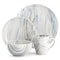 Elama Fine Marble 16 Piece Porcelain Dinnerware Set in Blue and Gray EL-FINEMARBLE-BG - alternate 5