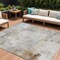 Homeroots 10' X 14' Beige Gray And Khaki Abstract Washable Indoor Outdoor Area Rug 618081 - alternate 1