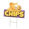 Signmission Chips 2 Die Cut Yard Sign & Stake outdoor plastic coroplast window, C-DC-1824-Chips 219 C-DC-1824-Chips 219 - alternate 1