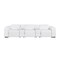 Homeroots 130" White Top Grain Leather Reclining Metal USB Sofa 720398 - alternate 1