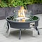 Leisuremod Walbrooke Patio Round Fire Pit and Tank Holder with Slats Design, Black WBLS-29-24-GL - alternate 7