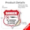 Signmission Alligator Warning Shield Sign Danger! No, 12 inch X 12 inch, Vinyl Decal, 2PK SHI-D-2PACK-12-356 - alternate 4