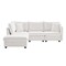 Homeroots 79" White Fabric Modular Sleeper Sofa With Ottoman 568300 - alternate 5