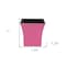 Homeroots 7in Hot Pink Recycled Plastic Indoor Outdoor Square Pot Planter 488276 - alternate 3