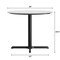 Flash Furniture 36" RD Tabletop, Seamless Surface Technology, White Faux Marble, 30" x 30" Black Table Height X-Base ST-RD36-WHMAR-T3030-GG - alternate 4
