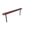 Mytcoat 8ft Outdoor Bench without Back, Inground, Red, Expanded Metal, Textured Coating 804316 - alternate 1