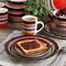 Gibson Home Casa Stella 16 Piece Stoneware Dinnerware Set in Red Multi 65936.16R - alternate 5
