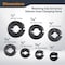 Powertec 7 Piece Drill Bit Stop Collar Set, Adjustable Drill Bit Depth Stopper w/ Allen Wrench, Inch Set 71491 - alternate 3