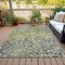 Homeroots 9' X 12' Olive Green And Gray Abstract Washable Indoor Outdoor Area Rug 631955 - alternate 3