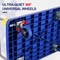 Wrightmaster 880 lb. Capacity 4-Wheel Steel Standard Duty Platform Truck - Blue, Folding Push Cart ZR-B1-400 - alternate 4