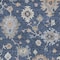 Homeroots 10' X 14' Navy Blue Beige And Gray Floral Washable Indoor Outdoor Area Rug 606169 - alternate 5