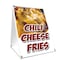 Signmission Chili Cheese Fries, 36 Inch x 24 Inch A-frame Yard Sign, Plastic Sign SBC-2436-Chili Cheese Fries - alternate 1