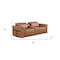 Homeroots 86in Chestnut and Black Italian Leather Power Reclining Loveseat With Storage 720528 - alternate 4