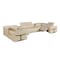 Homeroots Beige Italian Leather Power Reclining U Shaped Eight Piece Corner Sectional With Console 634675 - alternate 7