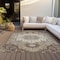 Homeroots 9' X 12' Chocolate Beige And Gray Oriental Washable Indoor Outdoor Area Rug 596624 - alternate 4