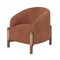 Homeroots 30" Rust and Brown Fabric And Wood Arm Chair 635753 - alternate 6