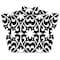 Homeroots 4" X 4" Black and White Floral Peel and Stick Removable Tiles 399875 - alternate 1