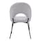 Homeroots Set of Two Gray and Black Velvet And Steel Velvet And Steel Tropical Floral Dining Side Chairs, 2PK 555801 - alternate 5
