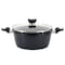 Oster Hawke 4.2 Quart Ceramic Nonstick Aluminum Dutch Oven with Lid in Dark Blue 139143.02 - alternate 1