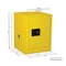 Justrite Flammable Safety Storage Cabinet, 4 gal, 1 Shelves, Steel, 17 in W x 22 in H x 17 in D, White 890425 - alternate 7