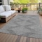 Homeroots 10' X 14' Charcoal And Silver Geometric Washable Indoor Outdoor Area Rug 598549 - alternate 7