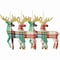 Martha Stewart Holiday Reindeer Ornament 4 Piece Set in Red and Green 97155.04 - alternate 1