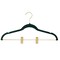 Simplify 6 Pack Velvet Hangers with Clips in Emerald 23250-G-EMERALD - alternate 5