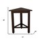 Homeroots 17" Dark Brown Teak Corner Shower Bench 383338 - alternate 3