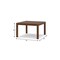 Homeroots 54" Walnut Wood Frame Base Square Dining Table 640708 - alternate 4